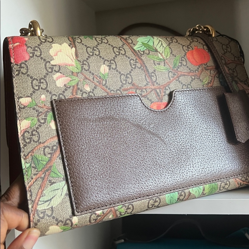 Gucci Padlock Shoulder Bag Tian Print GG Coated Canvas Brown, Print - Picture 4 of 15